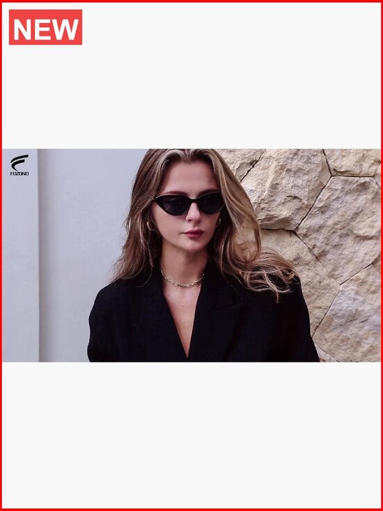 Narrow Retro Cat Eye Sunglasses UV400 Protection Driving Small Chic Trendy main image 2